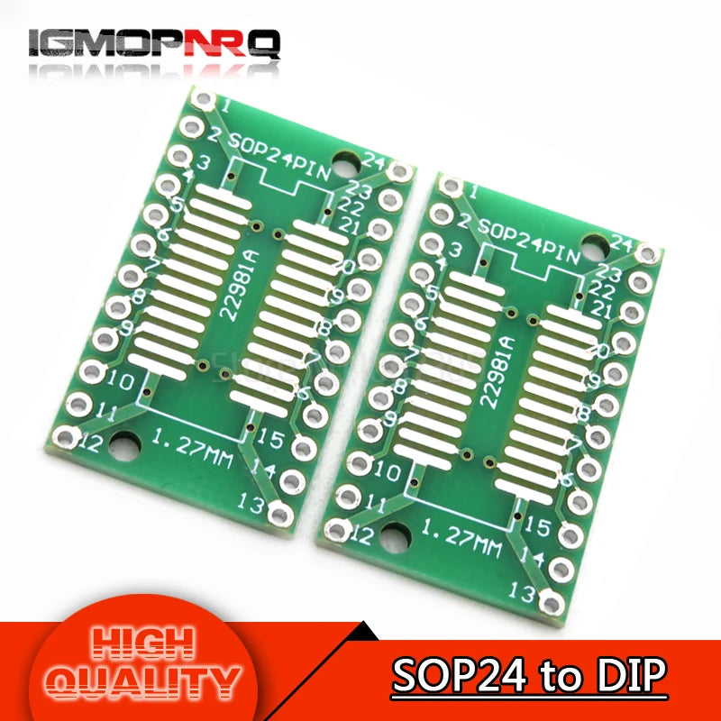 10PCS PCB Board  SMD Turn To DIP SOP MSOP SSOP TSSOP SOT23 8 10 14 16 20 24 28 SMT To DIP Adapter Converter Plate