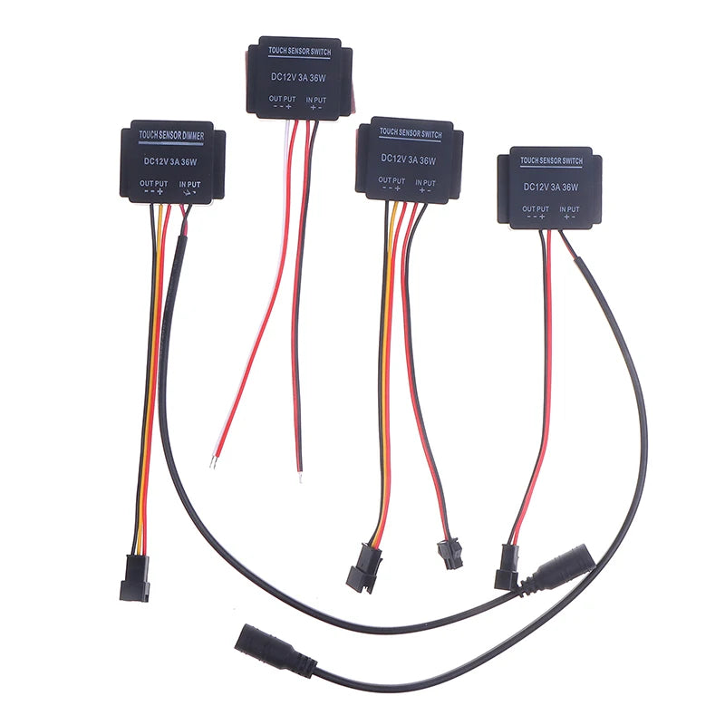 For Led Light Headlight Monochromatic Three Color Infinite Dimming DC 12-24V Bathroom Mirror Touch Induction Switch Sensor