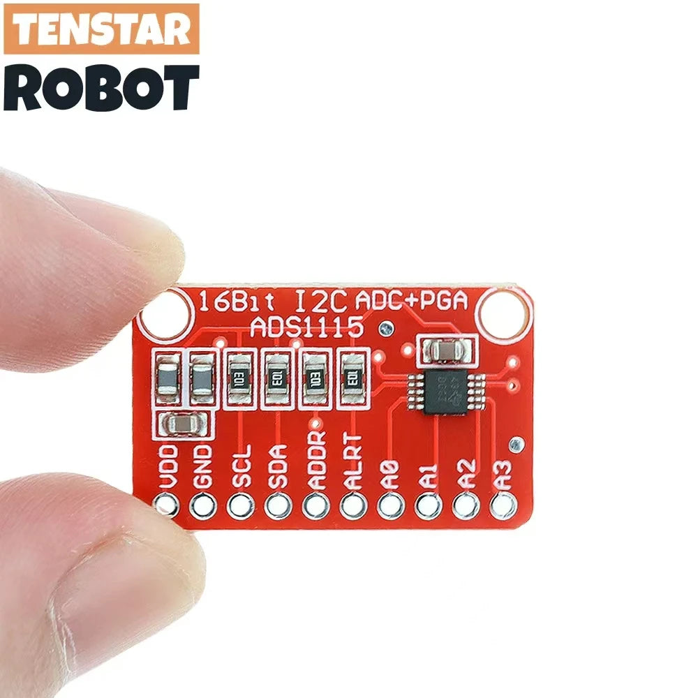 TENSTAR  ADS1115 Module Red Board 16 Bit I2C ADC 4 Channel with Pro Gain Amplifier