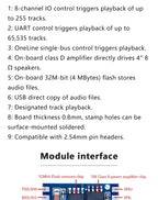 DY-SV17F Voice Playback Module Micro USB / Type-C Interface MP3 Audio Player Board UART Trigger Sound Module For Arduino