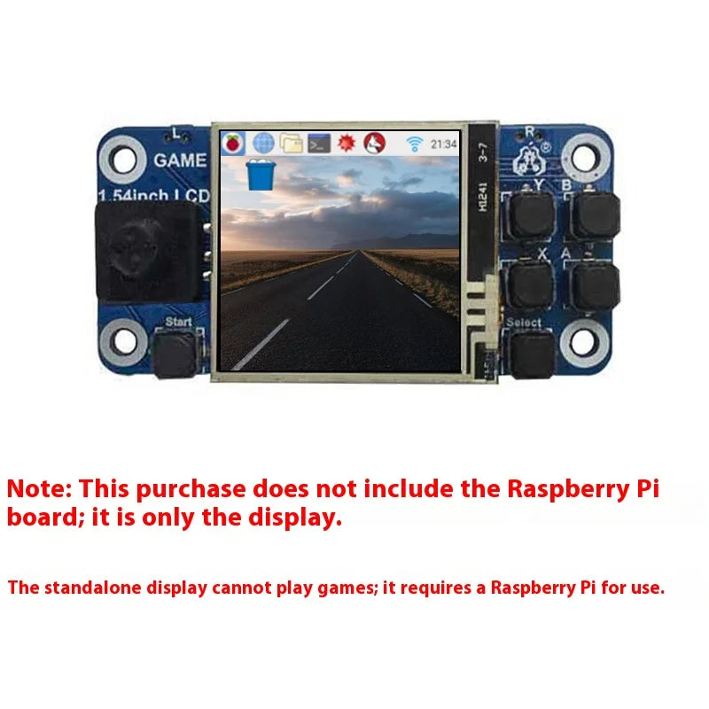 Raspberry Pi Zero 2W Mini Game Console with 1.54 Inch LCD Resistive Touch Screen Supports Retropie
