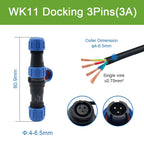 SP11 Tin Soldering Waterproof Connector IP68 Male Plug&Female Socket Rear-nut Docking Panel Mount 2/3/4/5 Pin Cable Wire Connect