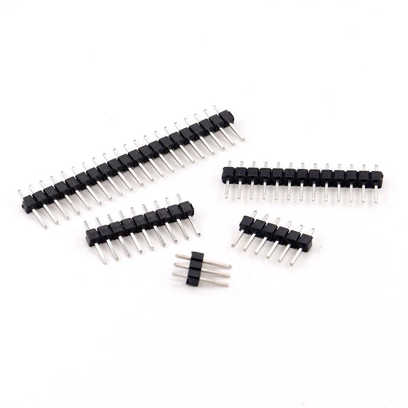 10/20PCS 1.0mm 1.27mm 2.0mm 2.54mm Pin Header Double Row Male 1/2~50P Breakaway PCB Board Connector Strip Pinheader 1*2/2P 6-50p