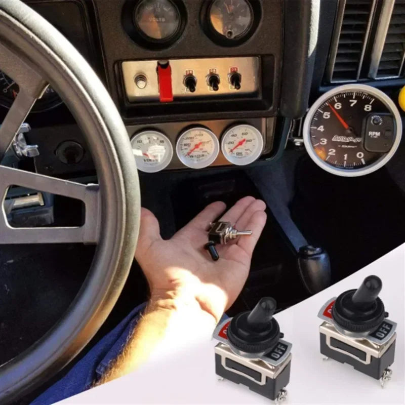 5Pcs Heavy Duty Car Boat Rocker Toggle Switch 15A 250V 2Pin SPST ON/OFF Rocker Switches with Waterproof Boot Spst Rocker Switch