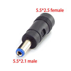 DC Power Adapter 5.5X 2.1MM Female to Female Male to 5.5x2.5mm 3.5mm 3.5x1.35mm Male 5521 Plug 5525 Adaptor Jack for Laptop