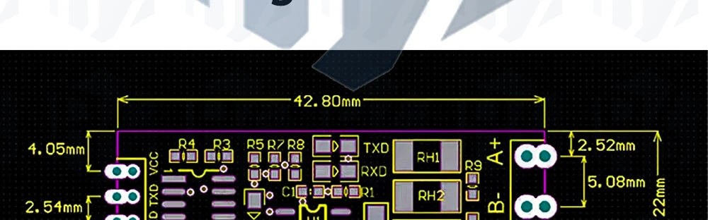 TTL-RS485 Bidirectional Converter Module: Serial UART Level Shifter with Auto-Flow Control – 3.3V/5V Power Supply