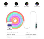 Smart Bluetooth Colorful RGB LED Strip Neon Light 1M 2M 3M 5M With 5V USB Remoter LED Dimmer Night Room Table Cabient Lamp Decor