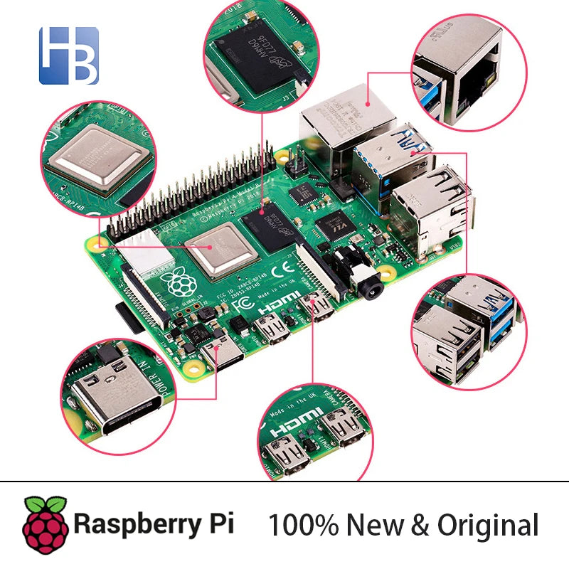 Raspberry Pi 4 Model B 1GB 2GB 4GB 8GB RAM Completely Upgraded Raspberry Pi 4B