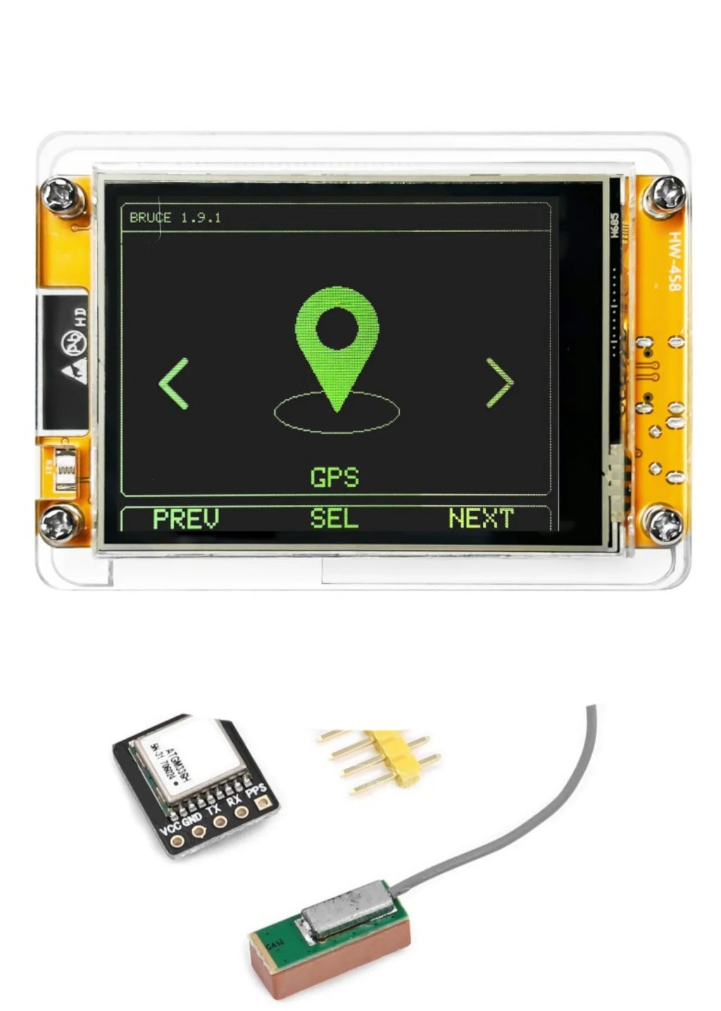NM-RF-Hat Companion Hat Multi-Band RF For Bruce CYD ESP32-2432S028 CC1101 NRF24 PN532 IR TX/RX 433M OOK Power Mgmt TF Slot