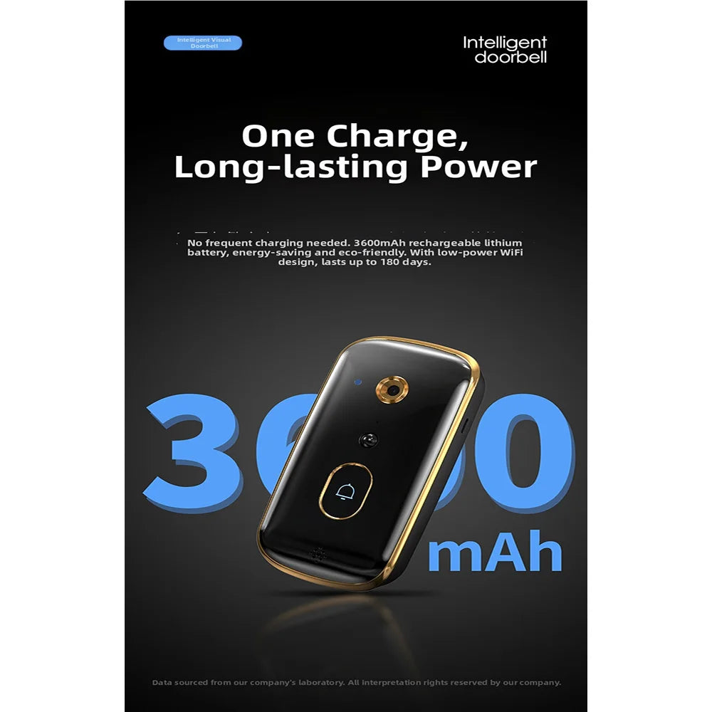 WIFI Video Doorbell App Smart Home Door Bell Wireless Security Camera Doorbell PIR Motion Detection IR Night Vision