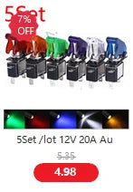 New 20A 12V LED toggle switch Illuminated Toggle Switch Control ON/OFF + Aircraft Missile Style Flip Up Cover XW
