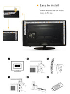 1m USB LED Strip Lights 60LEDs/m RGB Tape SMD 2835 With Remote Control Flexible Tape Diode Ribbon TV Backlight Room Decor