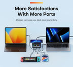 260W USB C GaN Charger, Desktop Wireless Charger PD3.1 140W 100W Fast Charging Station, Power for MacBook Pro iPhone 15 Samsung