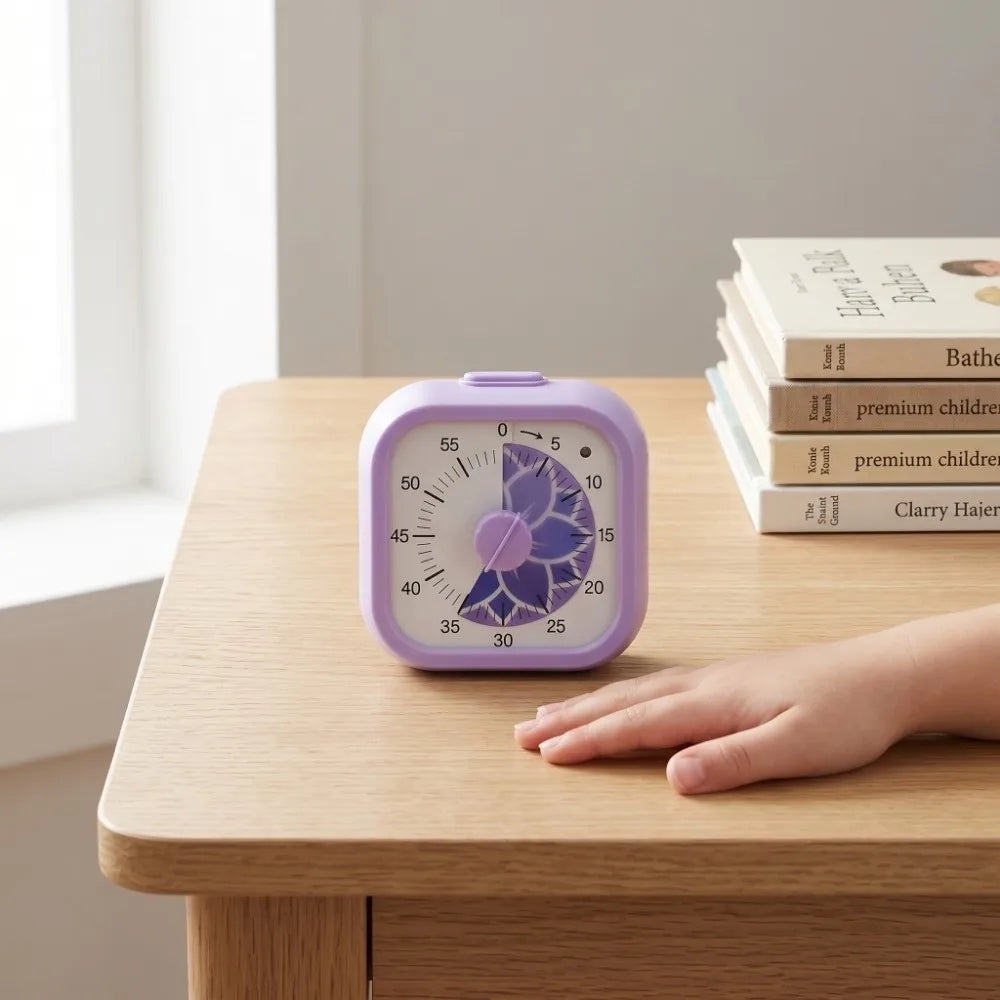 60 Minute Visual Timer Self Discipline Silent Operation Countdown Alarm Clock Square / Round Design Visualization