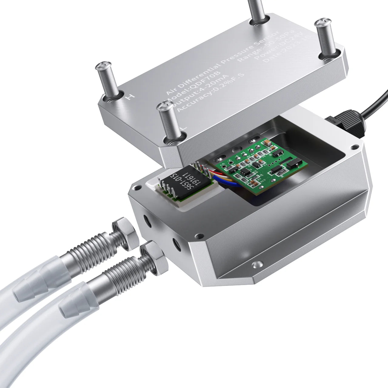 Differential Pressure Sensor 0-500pa 0-1Kpa 0-2Kpa Differential Pressure Transmitter 4-20mA 0-10V RS485 Wind Air Pressure Sensor