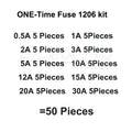 A One Time Positive Disconnect SMD Restore Fast Acting Fuse 1206 3216 0.5A 1A 2A 2.5A 3A 4A 5A 6A 7A 8A 10A 12A 15A 20A 30A KIT