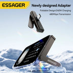 Essager Dual Type C Foldable Elbow Bracket 240W Charging Adapter 2-in-1 Converter for iphone 17 16 15 Huawei Xiaomi Samsung Oppo