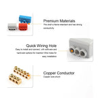 DIY GO 5PCS High Power 1 in 2/4 out Splicing Cable Connector 60A/400V 1-6mm2 Wire Connector Screw lock Terminal Block
