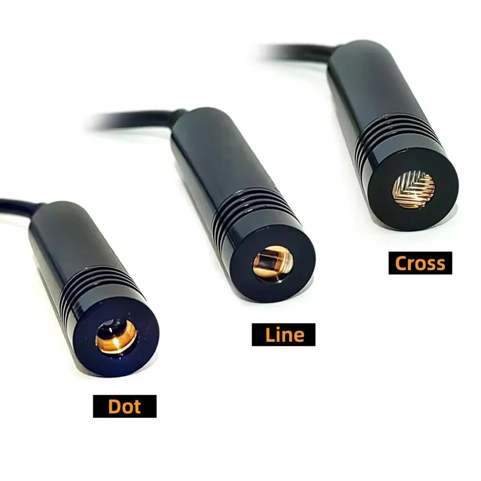 450nm 5mW Focusable Dot/Line/Cross Blue Laser Diode Module DC5V Adapter Woodwork Parts