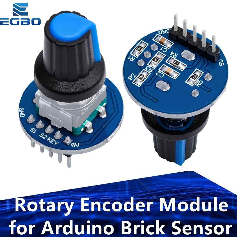 1~20PCS EGBO Rotary Encoder Module for Arduino Brick Sensor Development Round Audio Rotating Potentiometer Knob Cap EC11