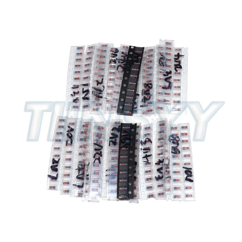300PCS SMD LL34 Zener Diode Kit 0.5W 1/2W 3V-24V 2V-39V SMD Diode Set 1N4148