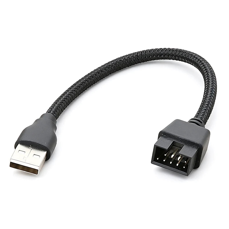 USB A Male to 9‑Pin Motherboard USB Header Extension Cable USB2.0 Mainboard Front Panel Internal Adapter Cord
