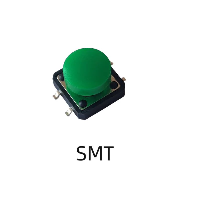 10Sets 12x12mm Momentary Tact Switch Add Plastic Caps Height 9.2mm Push Button Switch 4PIN SMT DIP PCB Mounting Button