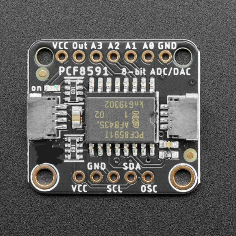 PCF8591 Quad 8-bit ADC & DAC Module, 4-Channel Analog to Digital Digital to Analog Converter, STEMMA QT / Qwiic I2C Interface