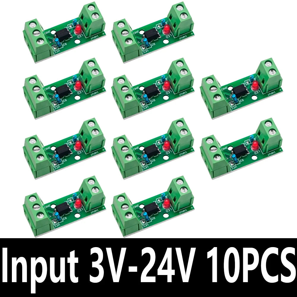 1~20PCS 3V~24V 1 Channel Way Optocoupler Isolation Module PC817 EL817 Photoelectric Isolator Rail Holder PLC Drive Motor Board