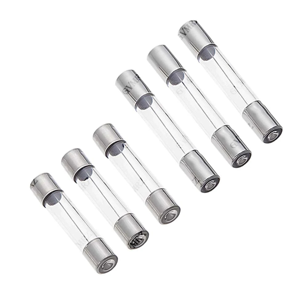 10pcs/lot 5*20mm 6*30mm 0.5 1 2 3 4 Fast Blow Glass Tube Fuses 5x20 6x30 mm 250V 5 6 8 10 15 20 25 30 A AMP Fuse