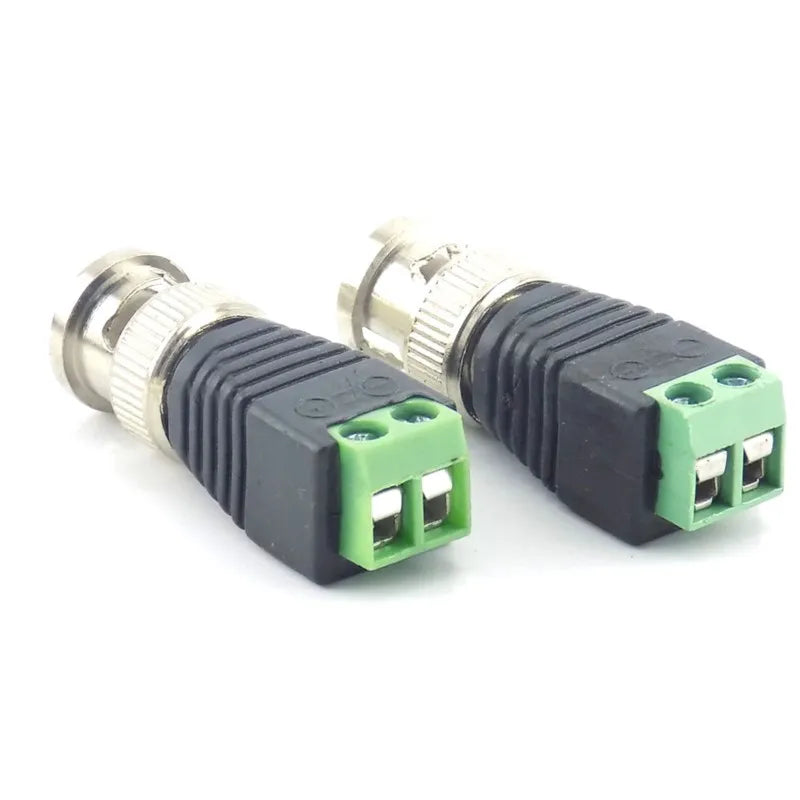 2/5/10pcs 12V DC BNC Male Female Connector Coax CAT5 Video Balun Adapter Plug For Led Strip Lights CCTV Camera Accessories B5