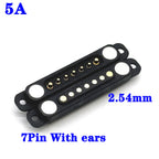 1sets DC 36V 5A Waterproof Magnetic Pogo Pin Connector 5Pin With Ears Pogopin Male Female Spring Loaded DC Power Socket