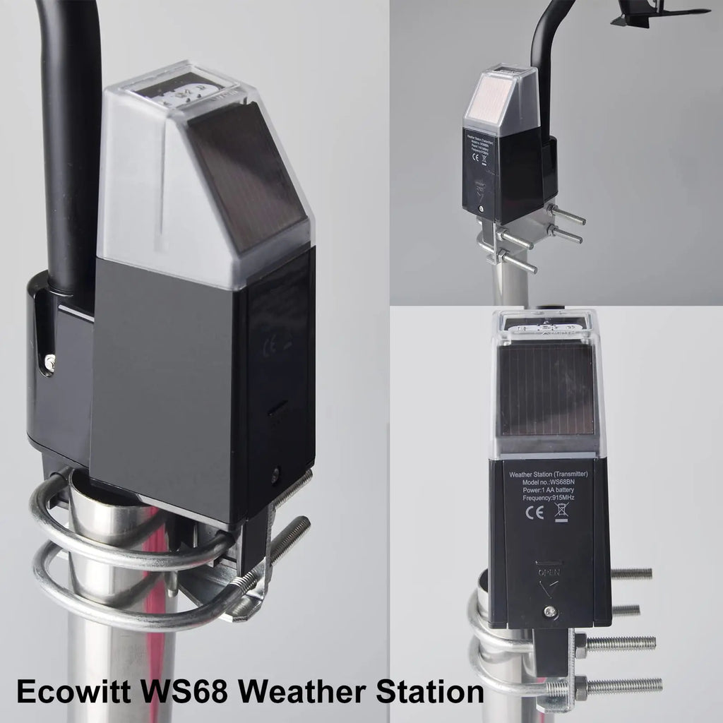 Ecowitt WS68 4-in-1 Wireless Solar Powered Anemometer Sensor, Measure Wind Speed, Direction, UV, Light - Sensor Only