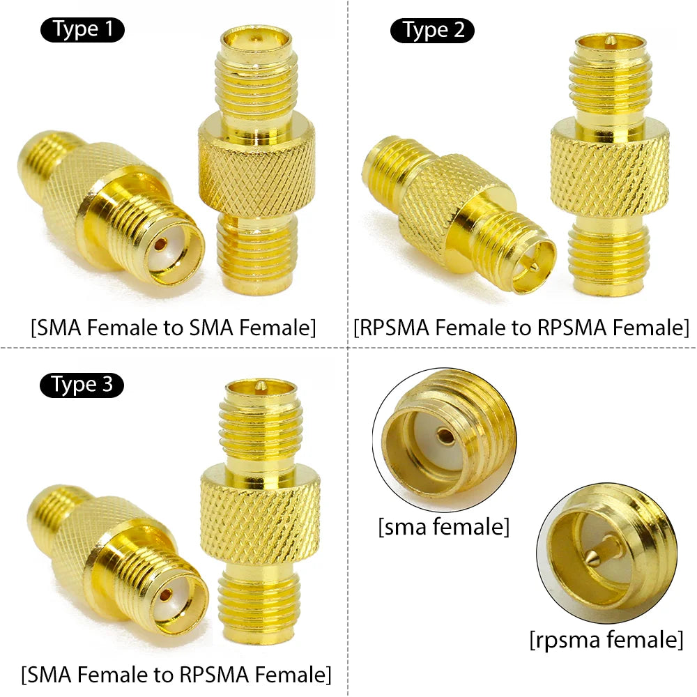 RP-SMA Female RF Adapte SMA Female to SMA Female High frequency Coax Connector Coupler RP-SMA Jack Converter