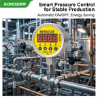 MD-S825E Electric Contact Pressure Gauge AC220V 380V DC24V 0.16-60MPa 304 Stainless Steel Digital Pressure Switch Meter
