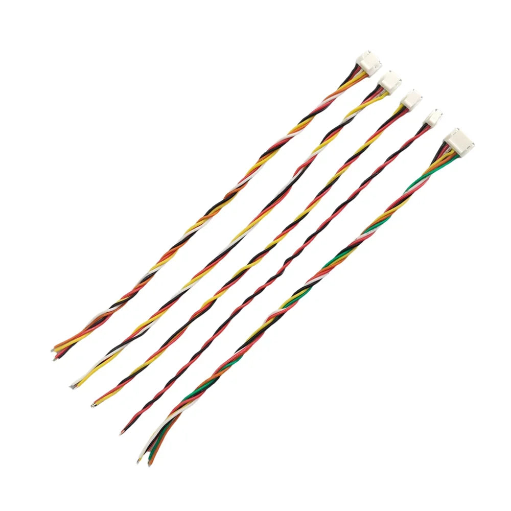5pcs GH1.25 2P/3P/4P/5P-10 Pin JST GH 1.25 Single Double Head Connector with 150mm Soft Silicone Cables for Pixhawk Pixhack GPS
