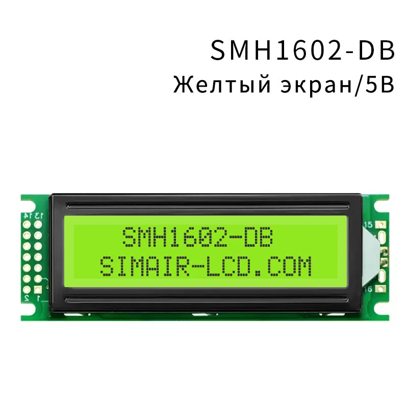 16x2 Character LCD Module 5V STN Gray Transflective 6800 Parallel Interface Russian Font Display 1602-DB