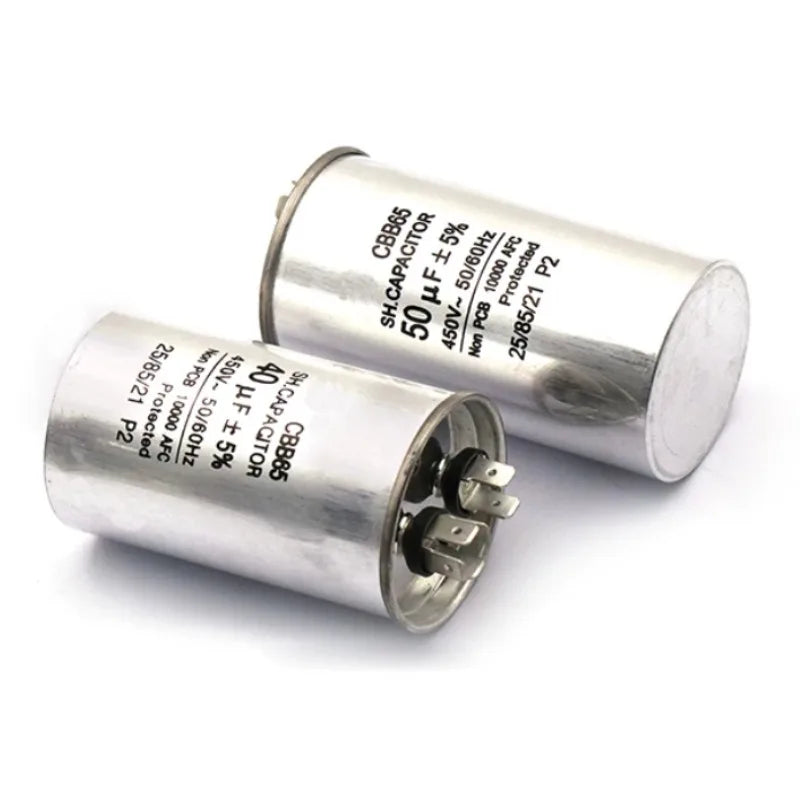 CBB65 AC Motor Capacitor Air Conditioner Compressor Start Capacitor 450VAC 5uF 20uF 25uF 30uF 35uF 40uF 45uF 50uF 60uF 70uF 5%