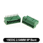 5Set 15EDG 2.54mm PCB Seal Screw Terminal Block 2 ~ 12 Pin KF15EDG Female Socket Pin Header Wire Connector +2.54 Male Plug 9P