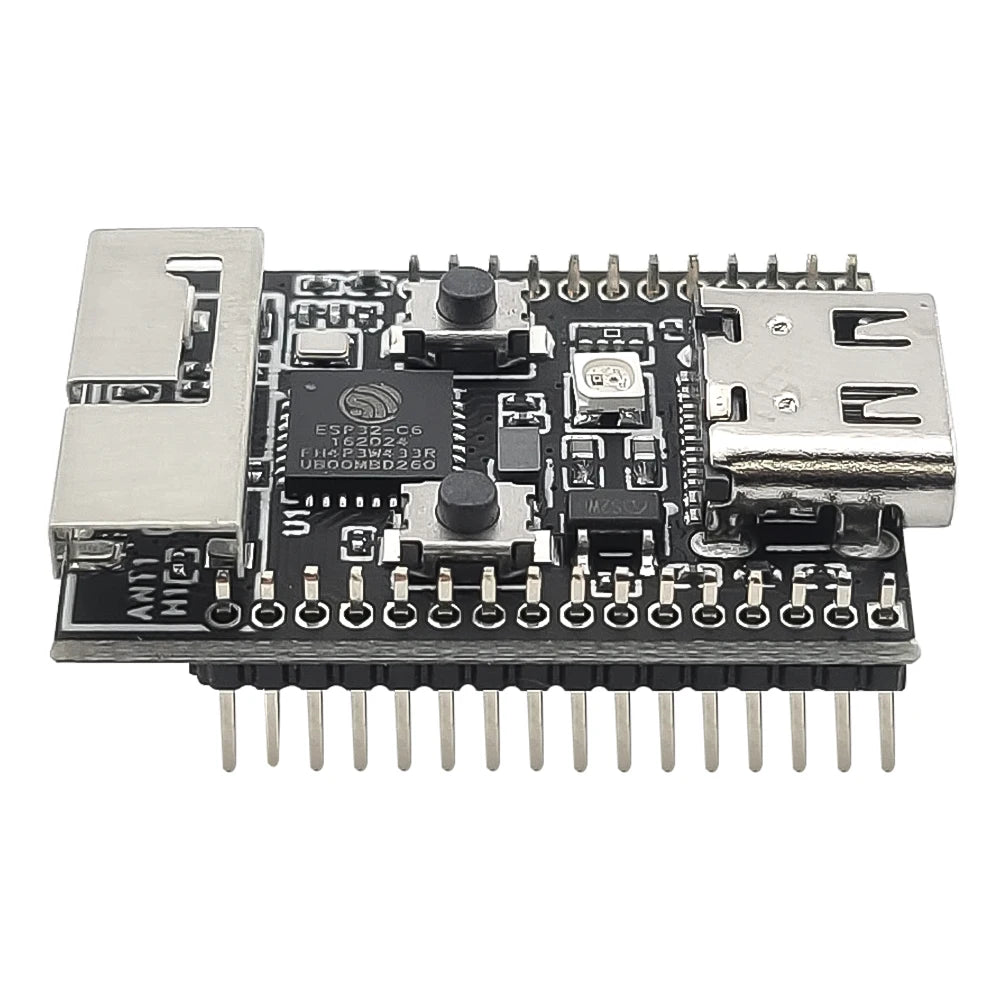 Wifi6 ESP32 C6 Development Board BT Wifi Module with Crystal Oscillator RGB LED 4MB FLASH USB Type-C RISC-V 32-Bit ESP32-C6 N4