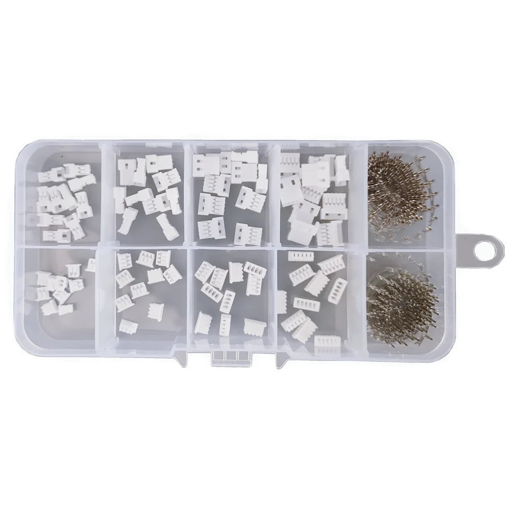40sets/Box JST 1.25 Male Female Connector Aerial Docking 2/3/4/5Pin Plug With Terminal Wire Connectors Kit
