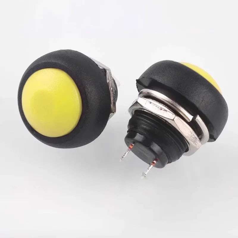5/20/100PCS PBS-33B Black Red Green Yellow White Blue Orange Self-reset Self-locking 12mm Momentary Push Button Switch