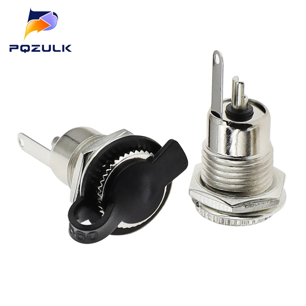 10PCS DC099 5.5 mm x 2.1mm DC Power Jack Socket Female Panel Mount Connector Metal DC-099 Open Hole 11MM 5.5*2.1 5.5*2.5