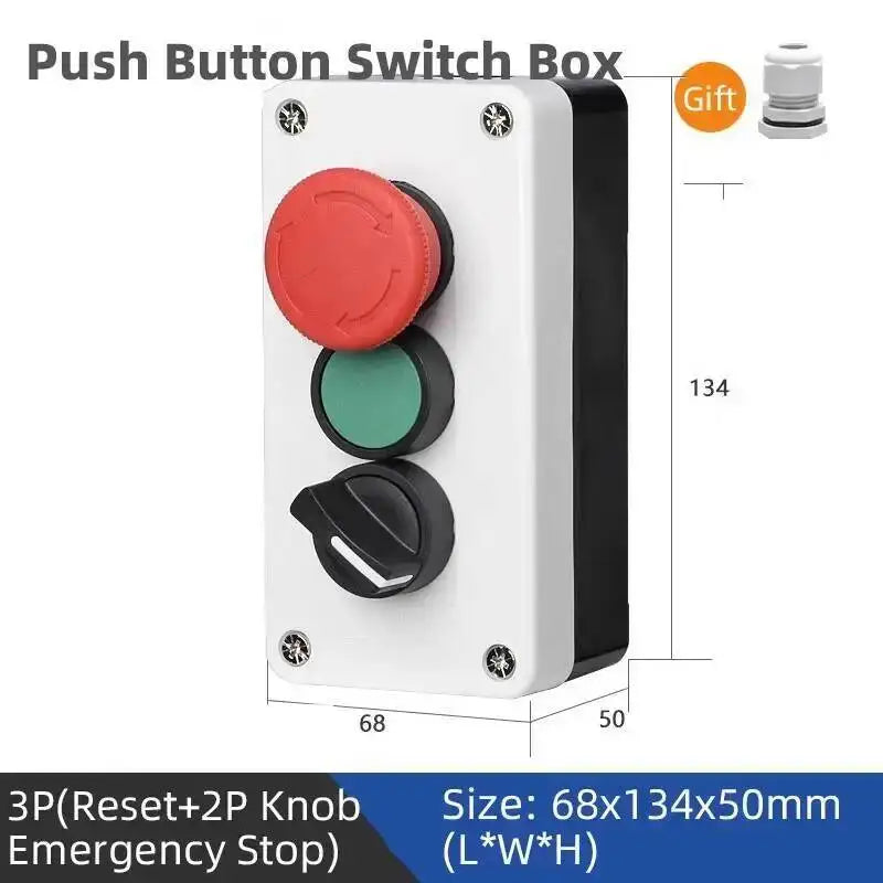 Push Button Box Switch Arrow Symbol Indicating Start Stop Recovery Reset Waterproof Emergency Stop Industrial Handheld Control