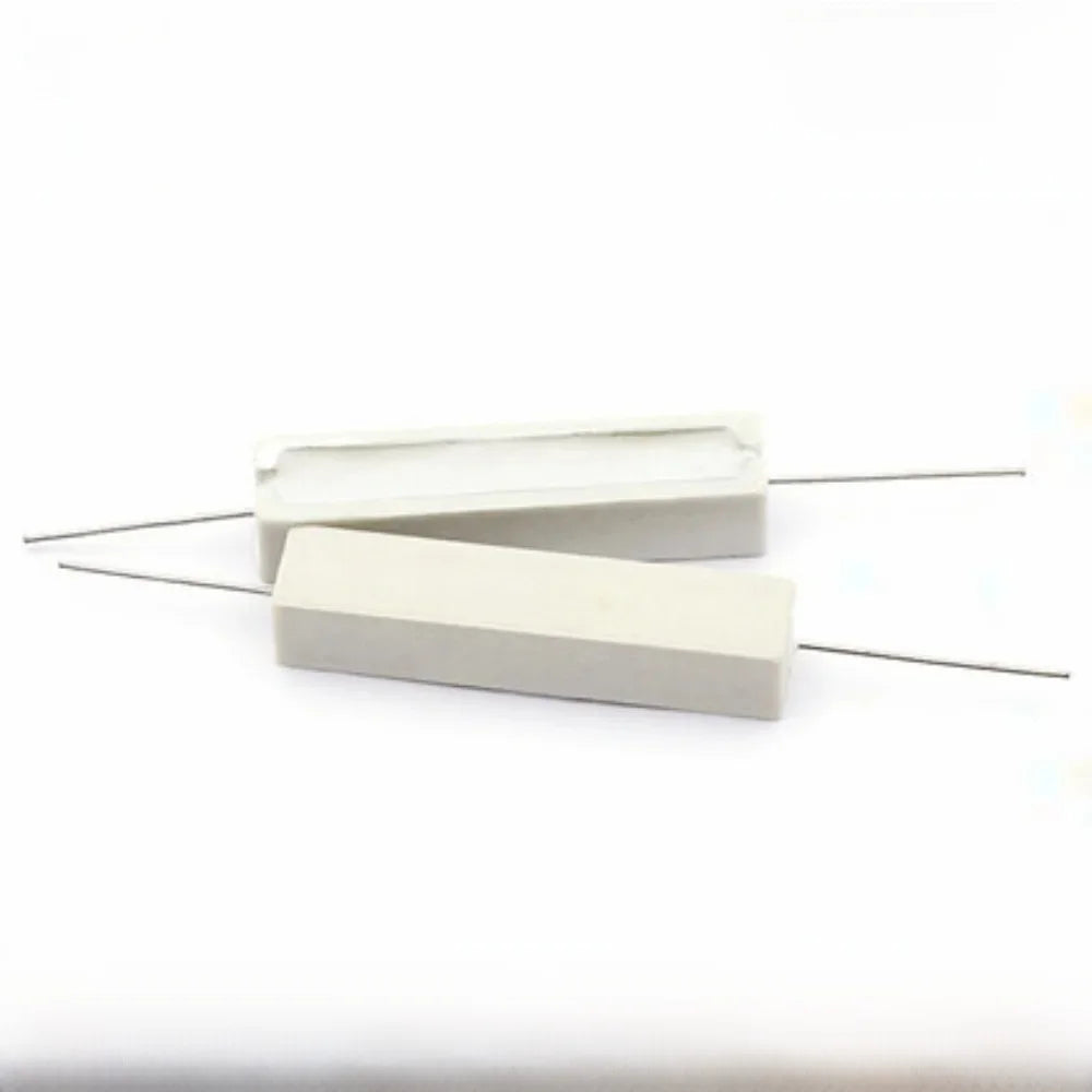 10Pcs,10W Ceramic Cement Resistor 5% In A Pack 0.1R 0.22 0.33 0.5 Ohm 6.8K 0.25R 0.5R 3R 12R 100R 1K 10K Non-inductive Resistors
