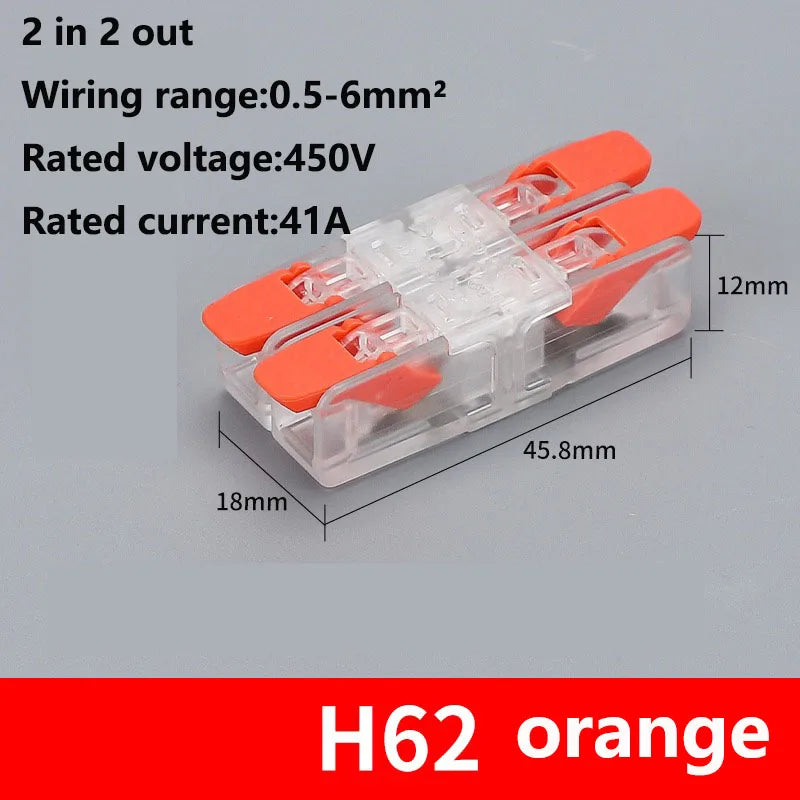 Quick Wiring Terminal Push-in Wire Connector Splitter Mini Universal High power Butt Terminal Block Led Light 1 in Multiple Out