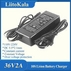 LiitoKala 12V 24V 36V 48V 2A/5A 3S 6S 7S 10S 13S 18650 Lithium Battery Charger 12.6V 29.4V 42V 54.6V DC 5.5*2.1mm
