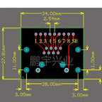 1pc RJ45 Adapter Board To XH2.54 Modular Ethernet Connector Network Interface + Breakout Board + Pin Header Connector