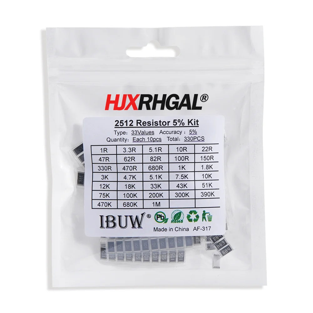 33Values 0402 0603 0805 1206 1210 2512  SMD Resistor Kit Assorted Kit 1ohm-1M ohm Sample Kit 80Values 36Values 10Values