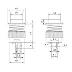 5/20/100PCS Self-lockin 16MM Latching/Momentary Push Button Switch with 5Color LED Lighting 4Pin R16-503/AD R16-503/BD